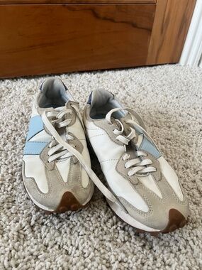STAUD X New Balance White and Light Blue Women’s Sneakers